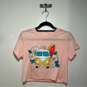 Romwe Volkswagen Bus Graphic Crop Top